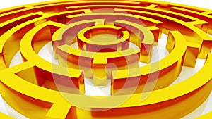 4k rotating golden metal maze,abstract business & tech background.