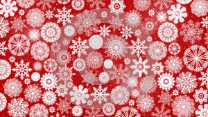 4k Seamless Loop Of Christmas Snowflakes Background