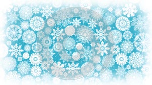 4k Seamless loop of Christmas snowflakes background