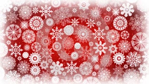 4k Seamless loop of Christmas snowflakes background