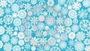 4k Seamless loop of Christmas snowflakes background