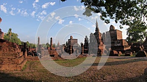 4k Sukhothai Historical Park,Buddha at Wat Si Chum temple,Thailand.