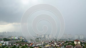 4K Time lapse of monsoon clouds over Kuala Lumpur