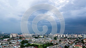 4K Time lapse of monsoon clouds over Kuala Lumpur