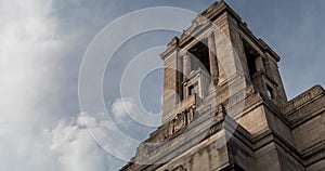 4k time lapse movie with tilt panning of Freemasons` Hall in London, the headquarters of the United Grand Lodge of England, the