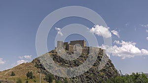 4K Time Lapse. Turkey Gumushane Kov Castle. Time Lapse Clouds.