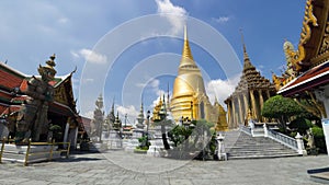 4K Time-Lapse of Wat Phra Kaew and Grand Palace (no people)