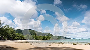 4K time-lapse of a white sand beach