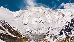 4k Timelapse of Annapurna I mountain 8,091 m