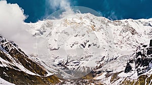 4k Timelapse of Annapurna I mountain 8,091 m