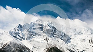 4k Timelapse of Annapurna II mountain, 7,937 m