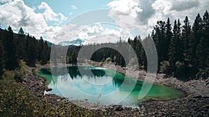 4K Timelapse Green Lake Jasper National Park in Banff National Park in the Canadian Rockies during summer, Alberta