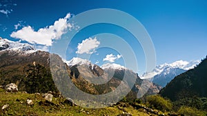 4k Timelapse of Manaslu mountain, 8,156 metres