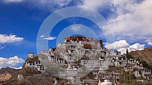 4K Timelapse Thiksey Monastery, Leh Ladakh, Jammu & Kashmir, India