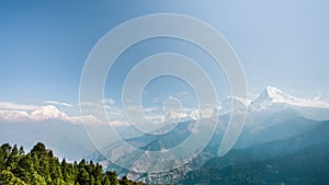 4k Timelapse view of Annapurna and Dhaulagiri mountains range