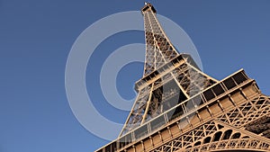 4K Tour Eiffel Paris France, european famous towers monument tower view, landmark