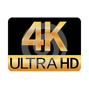 4K Ultra HD resolution icon for web and mobile