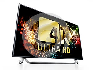 4K ULTRA HD television. 3D illustration