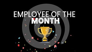 4K Ultra HD transparent Employee of the Month animated video