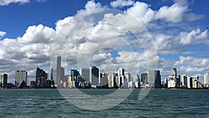 4K UltraHD Real time view of the Miami skyline