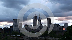 4K UltraHD Timelapse Day to Night in Cleveland, Ohio