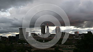 4K UltraHD Timelapse of storm clouds over Cleveland