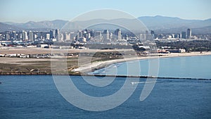 4K UltraHD A timelapse view of San Diego with ships in the foreground