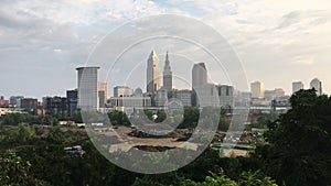 4K UltraHD View of the city center of Cleveland