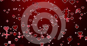 4K Valentine\'s Day or marriage red hearts background.