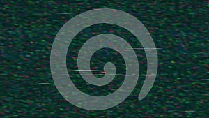 4k VHS damaged signal, horizontal glitches on a green background