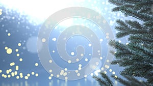 4k Video Christmas Tree Bokeh Lights, Prores 4444