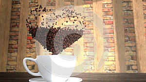 4k Video Coffee Beans Heart, ProRes 4444