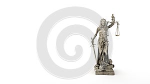 4k Video Lady Justice Statue, Prores 4444