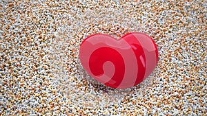 4k Video Red Heart Sand, ProRes 4444