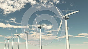 4k windmill turbines clean,green wind energy,new power,timelapse cloud.
