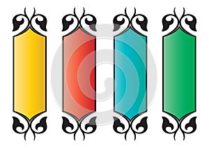 4set classical banner - vector