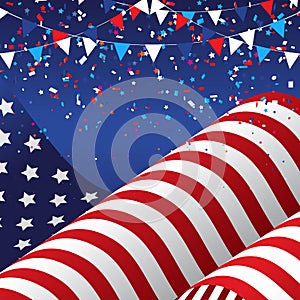 4th july background with american flag
