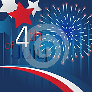 4th of July Background Template Design