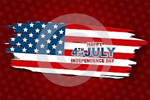 4th of July banner. USA independence day design concept.