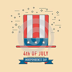 4th of July celebration patriotichat icon. American Independence