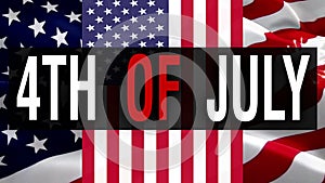 4th of July celebrations on USA flag background. American Independence day celebration, 4th July America. Fourth of July flag Unit