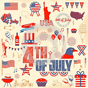 4th of July design element