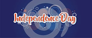 4th july fireworks background, fourth vector banner, american national flag decoration, celebration usa independence day