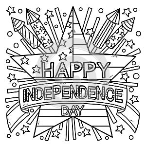 4th Of July Happy Independence Day Coloring Page