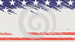 4th of july indenpendent day of united state background grunge style with american flag