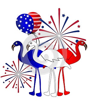 4th of July, Independence Day 4th Of July Flamingo