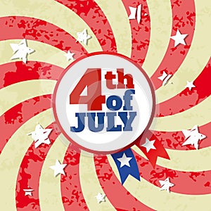 4th of July Independence Day abstract poster