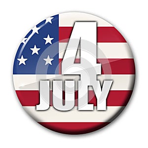 4th July Independence Day Badge