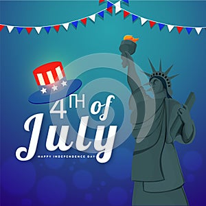 4th of July, Independence Day celebration concept with statue of