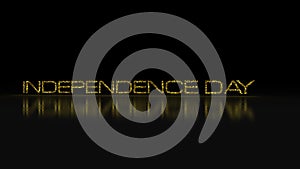 4th of July Independence Day cinematic title trailer campaign banner background concept. 4K 3D rendering.